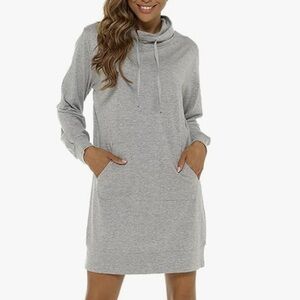 S Cowl Neck Casual Lounge Dress NWOT